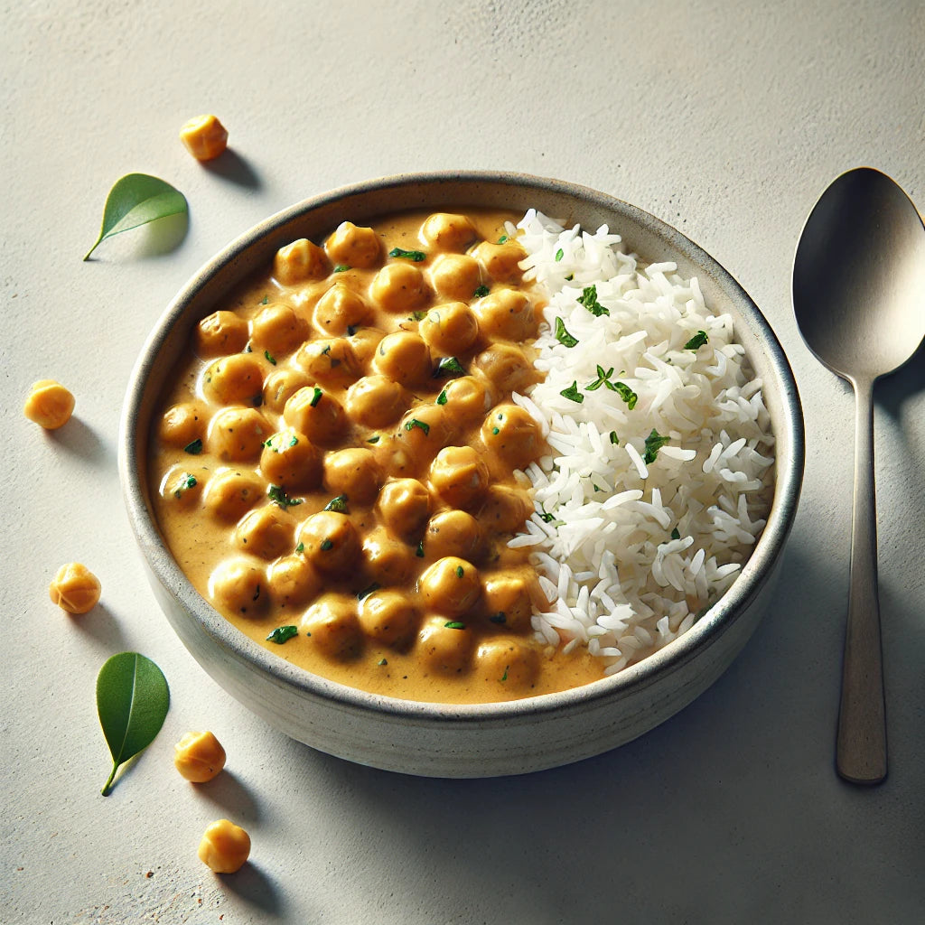 Coconut Chickpea Curry w/Rice
