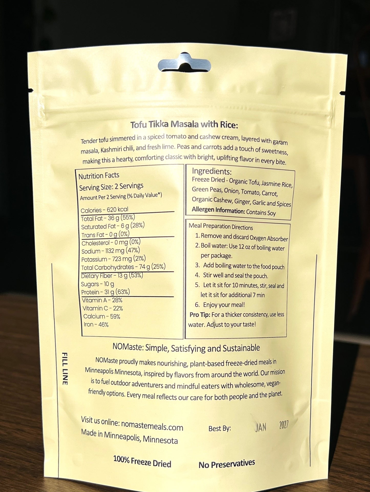 Tofu Tikka Masala w/Rice